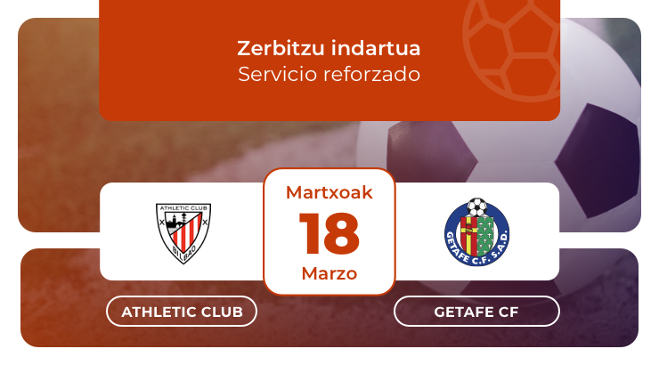Athletic Club – Getafe CF: martxoak 18, 21:00