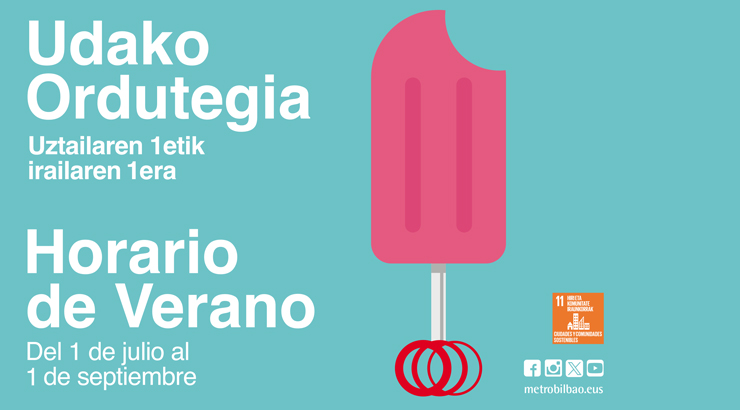 Imagen de un helado indicando fechas del horario de verano