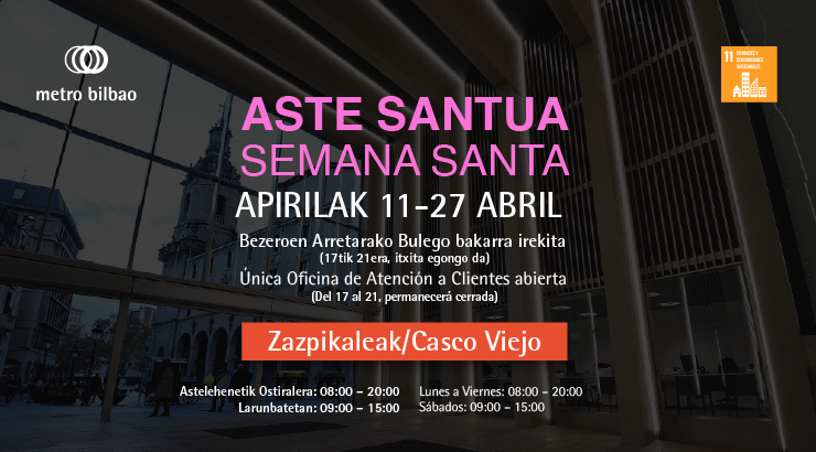 Customer Service Office Hours during Holy Week and Easter Week