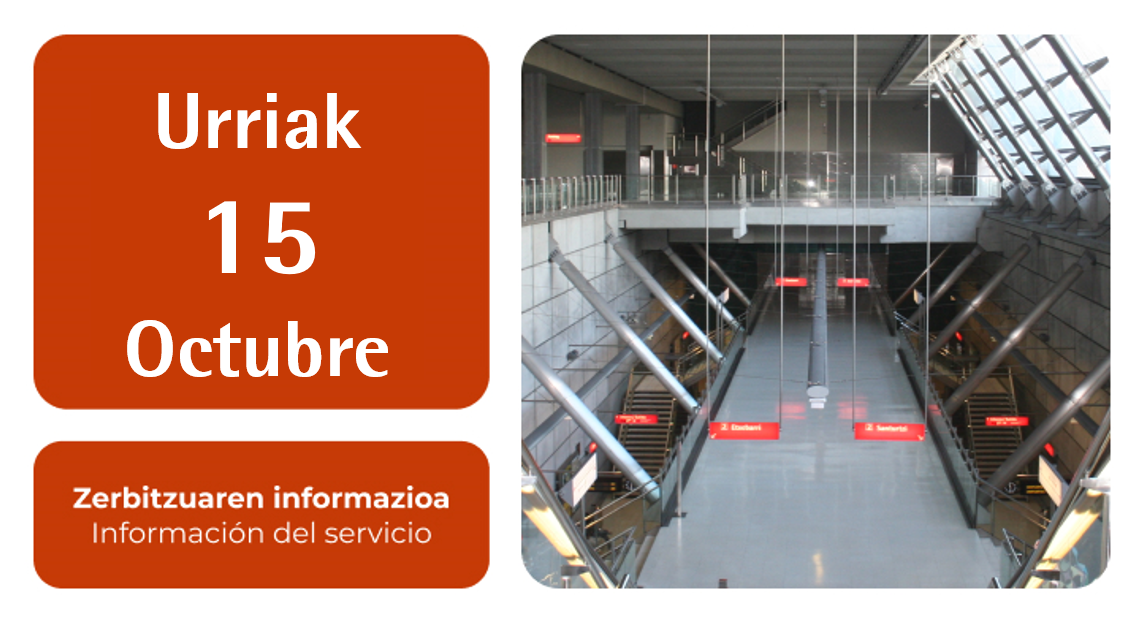 15 DE OCTUBRE. INFORMACIÓN SOBRE EL SERVICIO
