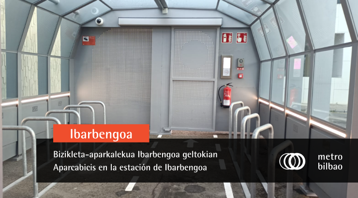 New bike rack at Ibarbengoa station 