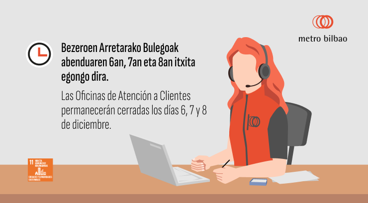 Customer service office schedule in December