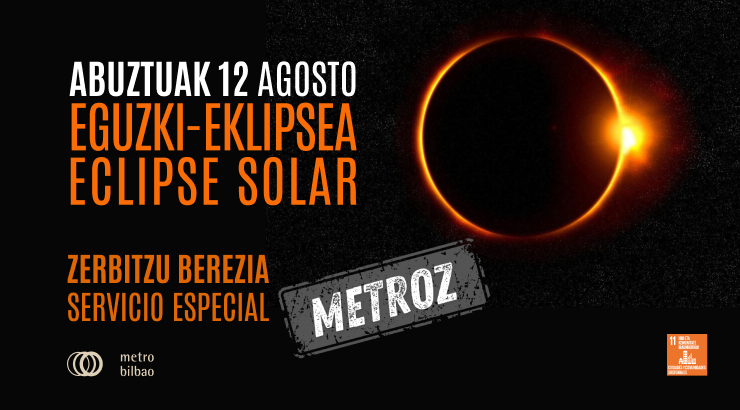Servicio especial de Metro Bilbao por el eclipse solar