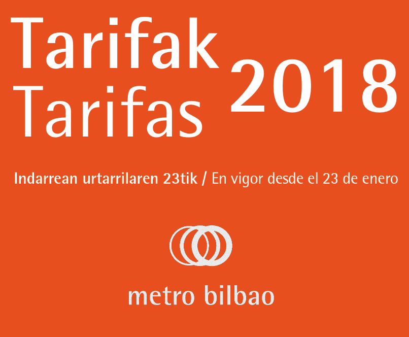 Tarifas 2018