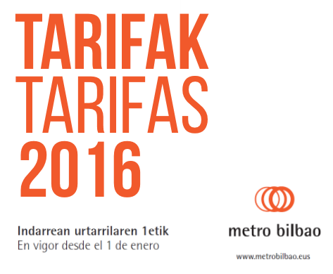 Tarifas 2016